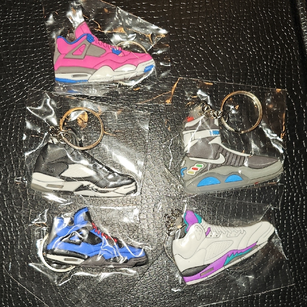 Colorful Nike Sneaker Keychains Set